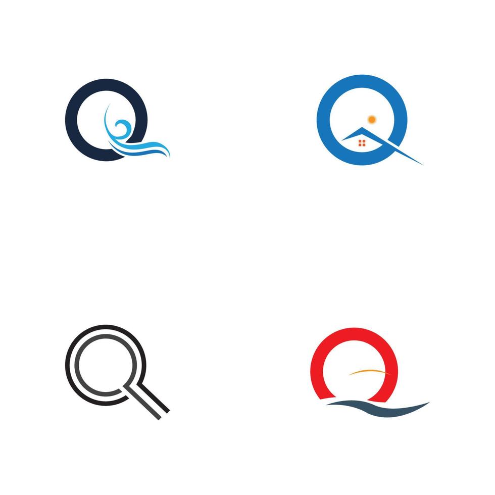 Letter Q Business corporate abstract unity vector logo design template