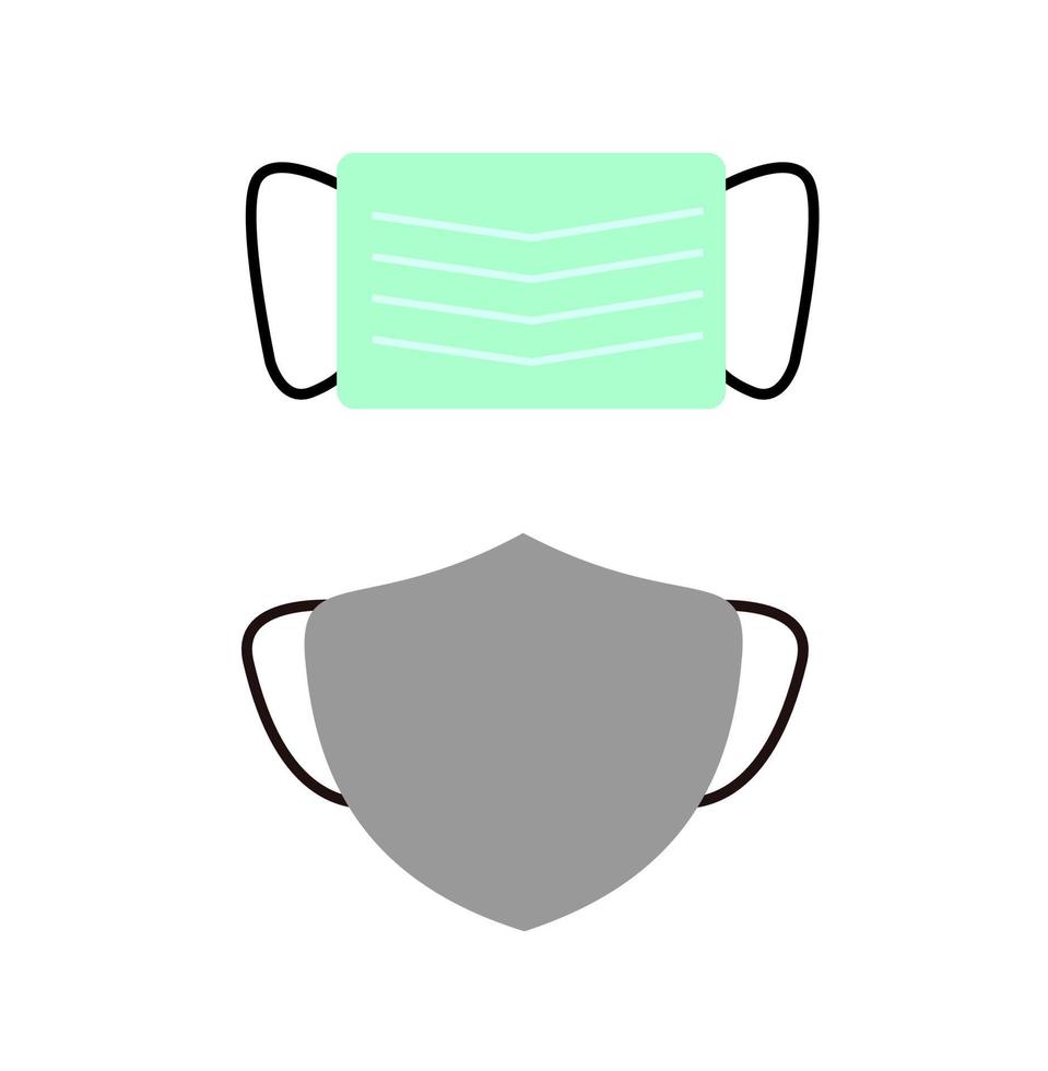 Face mask vector set.