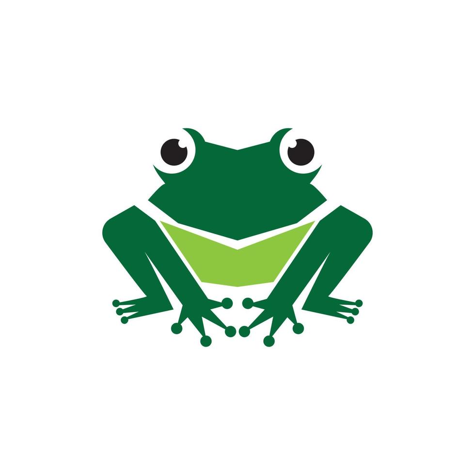 Green frog icon and symbol vector illustration
