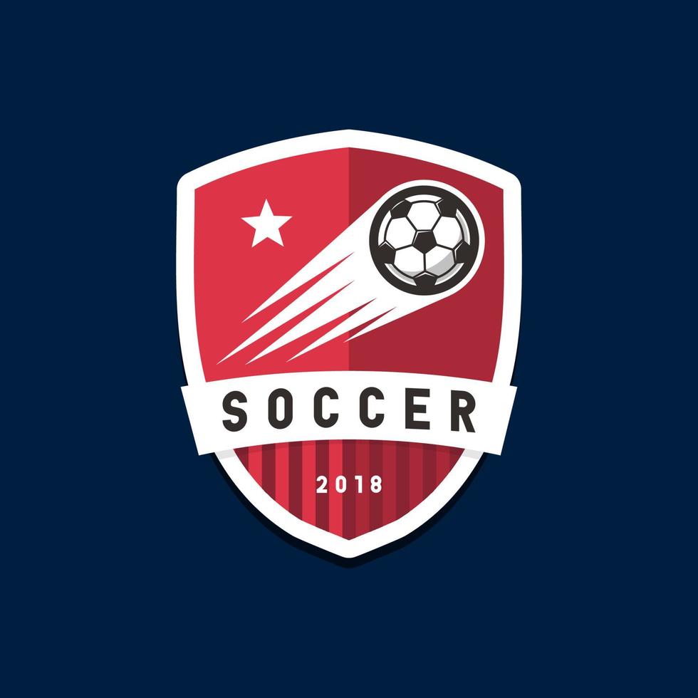 Soccer Football league logo design elements for sport team. vector