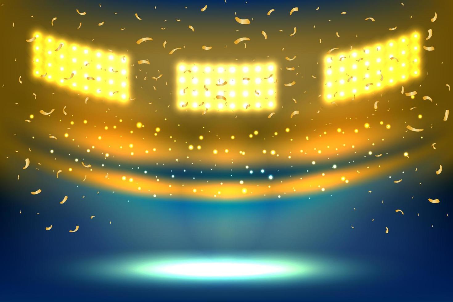 Stadium arena lights. vector