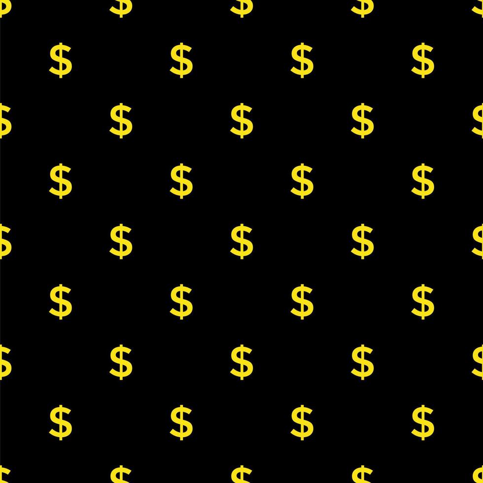 signo de dólar transparente sobre fondo negro. vector