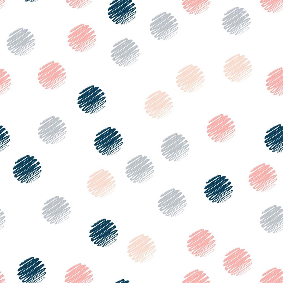 Hand drawn polka dot seamless pattern. vector