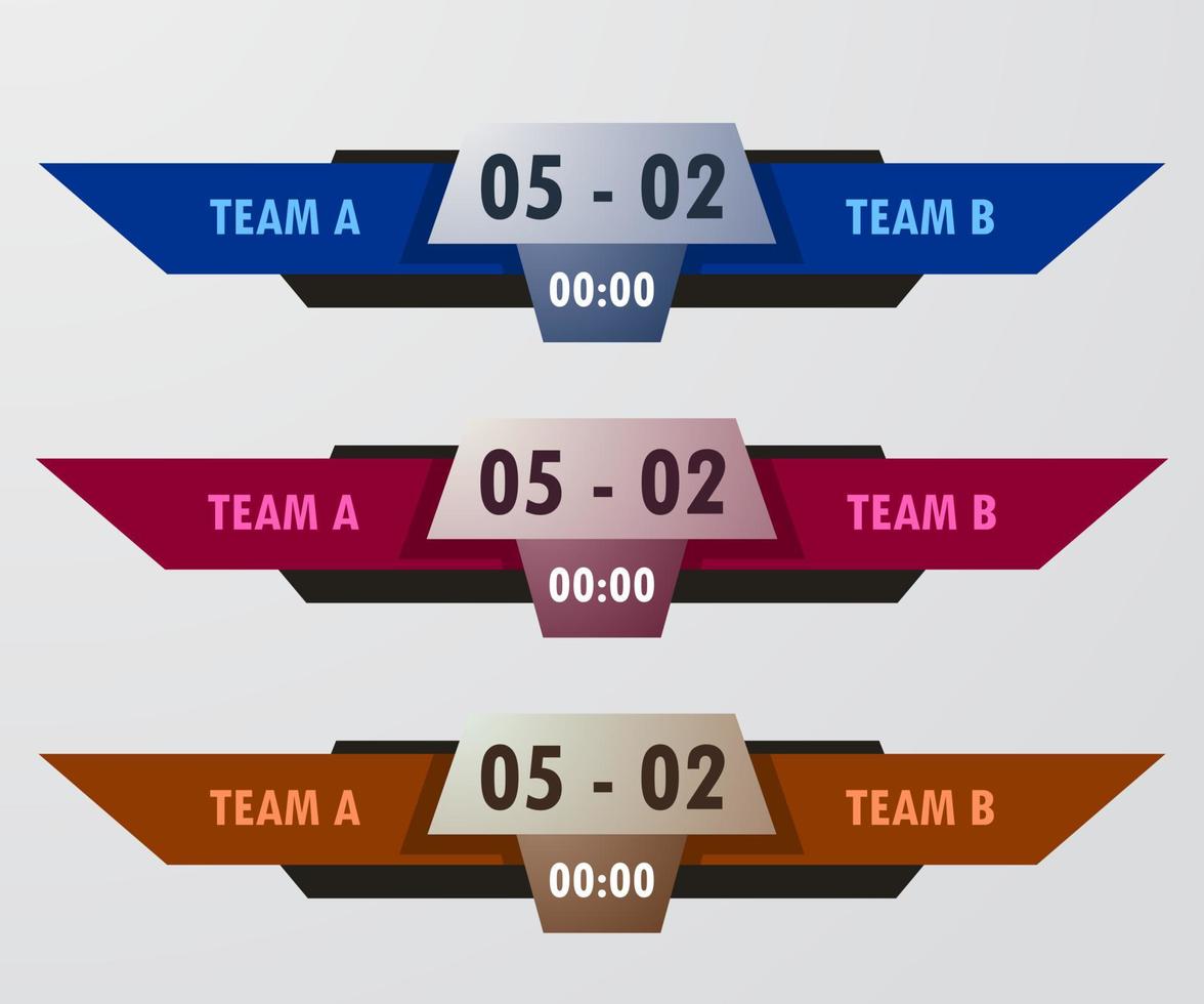 Team a vs Team B competition league tournament badge lower third sport fight vector