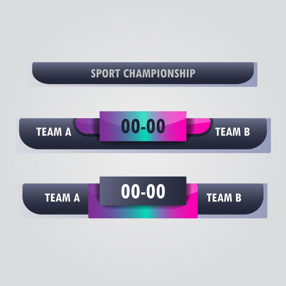 Team a vs Team B competition league tournament badge lower third sport fight vector