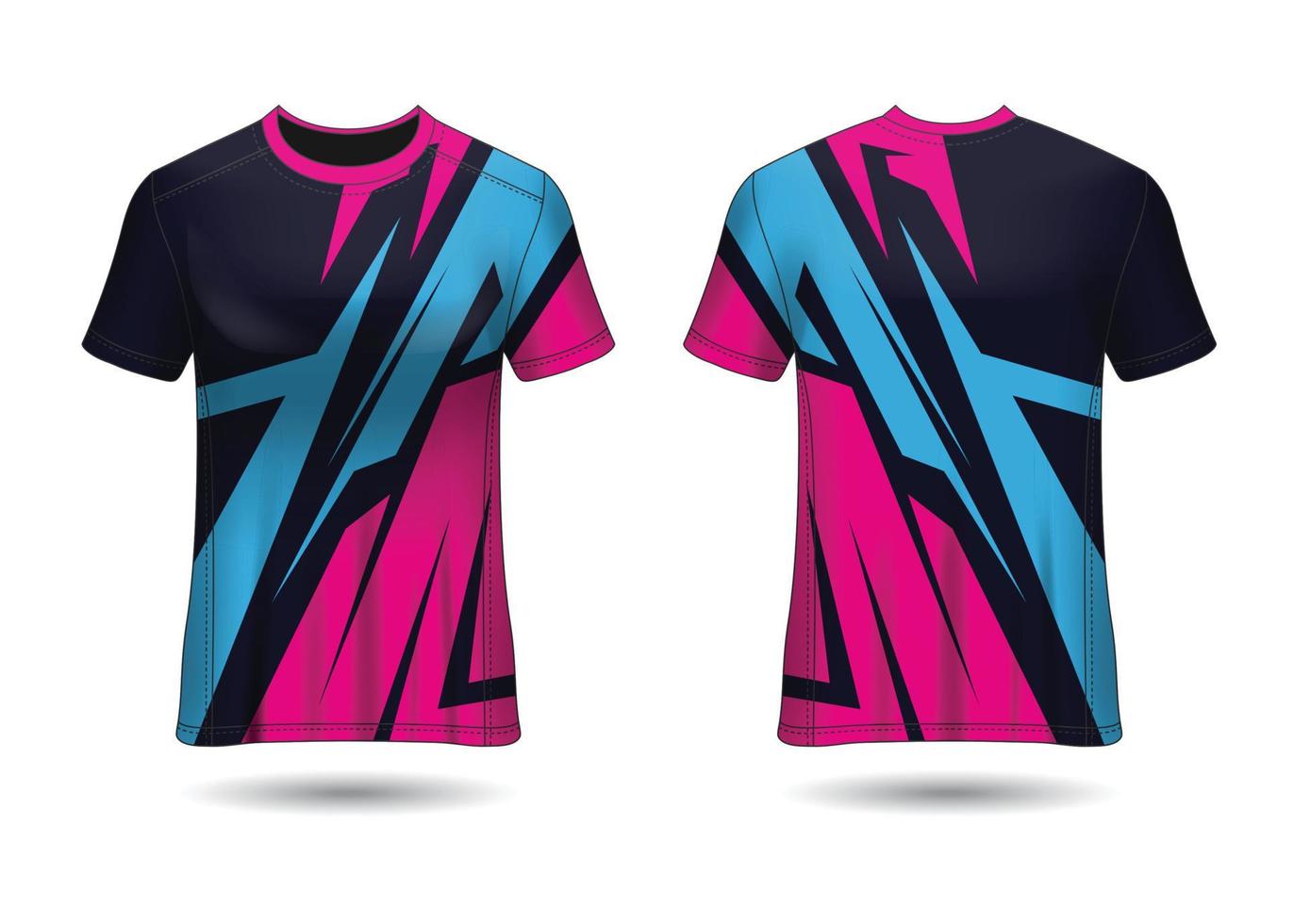 T-Shirt Sport Design. Racing jersey. uniform front and back view. vector