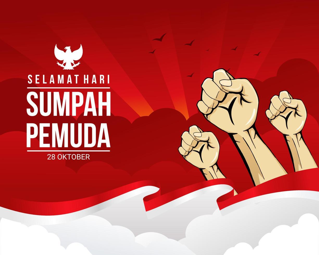 Indonesia Youth Pledge Day vector