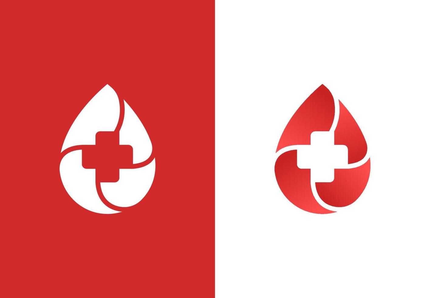 Minimalistic logotype design template for blood donation campaign vector