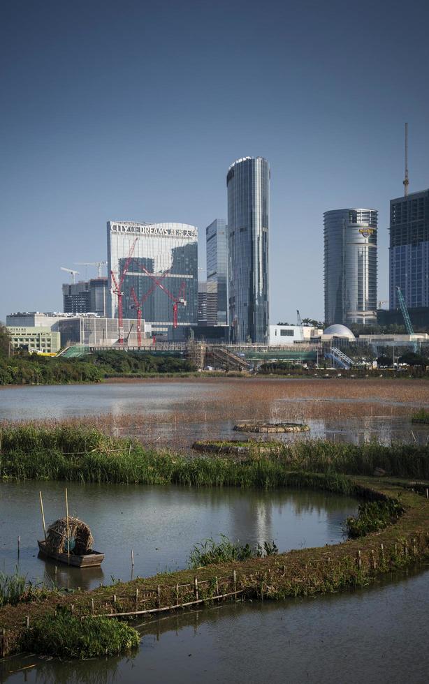 Cotai Strip Casino Resorts vista desde Taipa en Macao, China foto