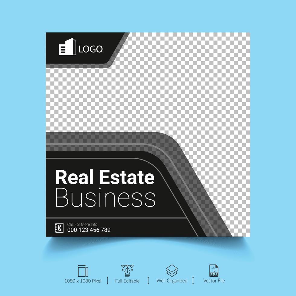 Real Estate Social Media Banner Template vector