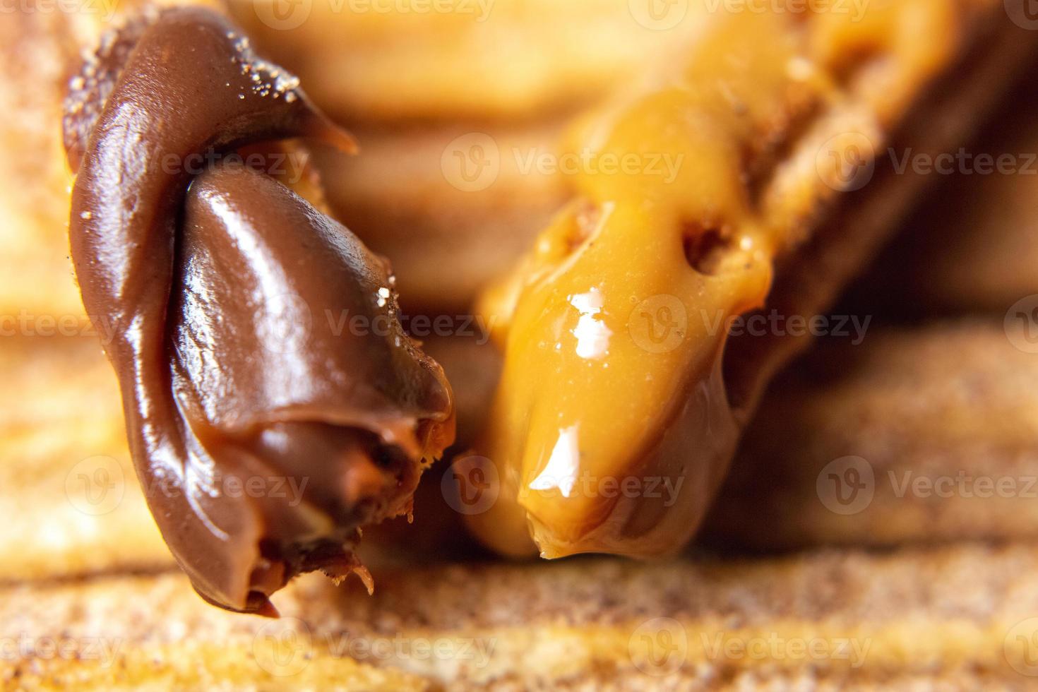 Chocolate churros and dulce de leche Brazil photo