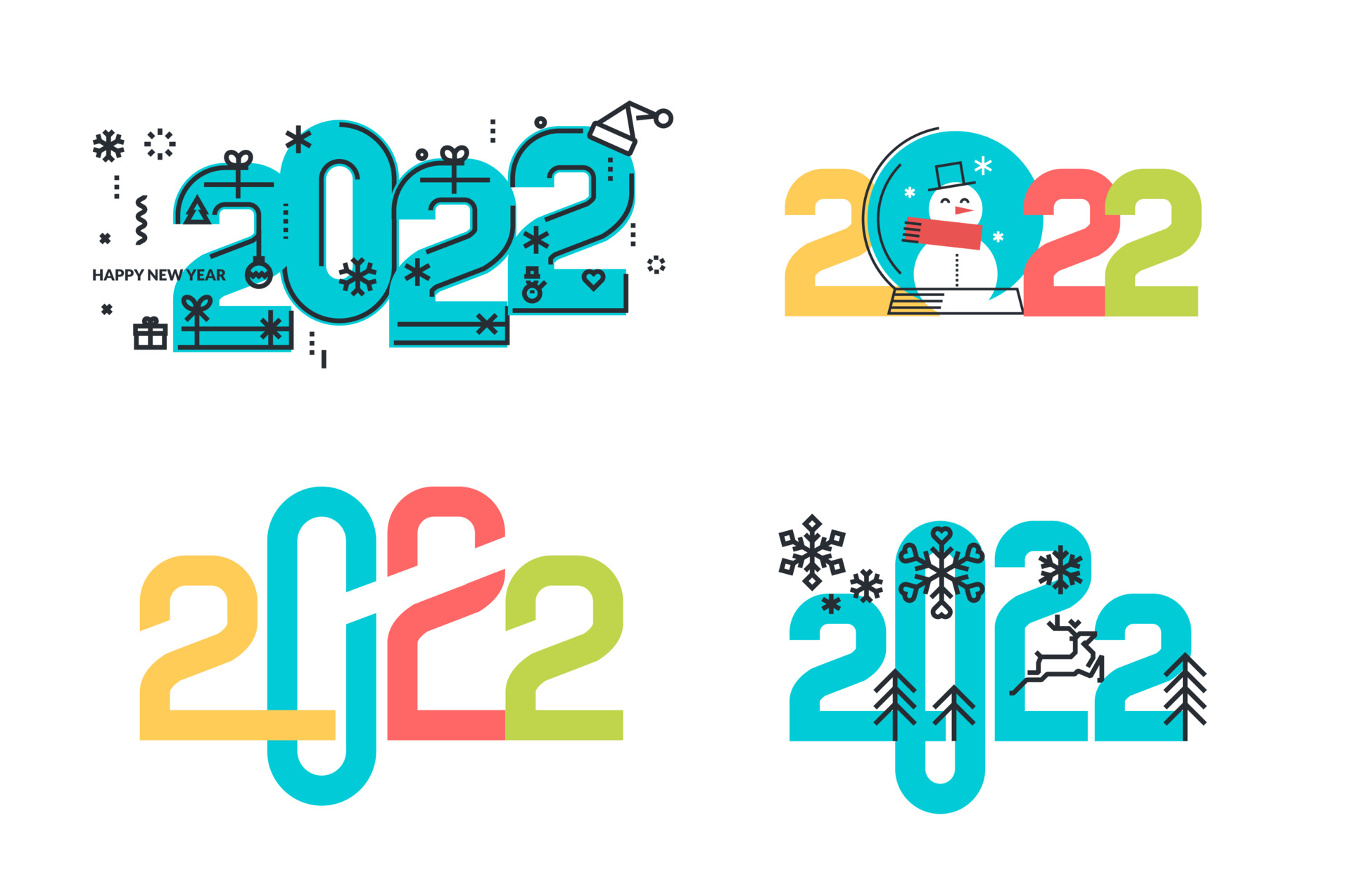 Merry Christmas 2022 Vector Merry Christmas And Happy New Year 2022 3572364 Vector Art At Vecteezy