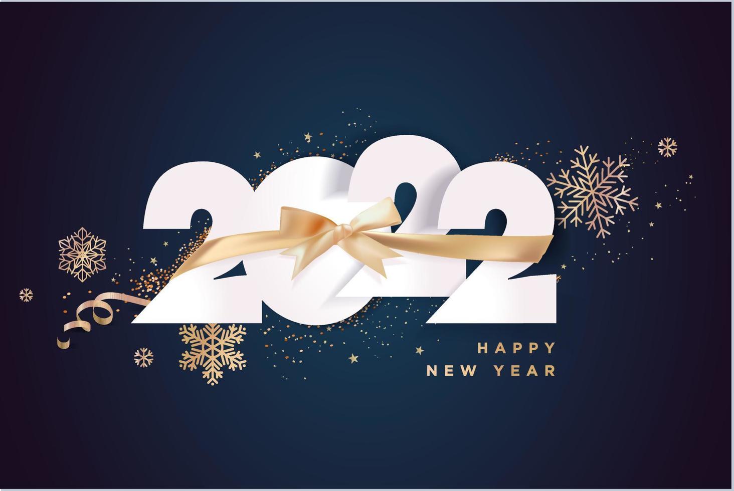 Happy New Year 2022 greeting card vector