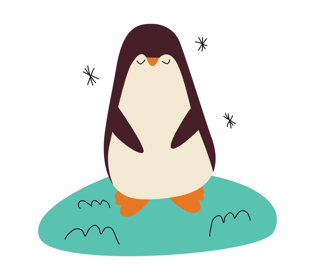 cute penguin for children's books, t-shirts, postcards. vector