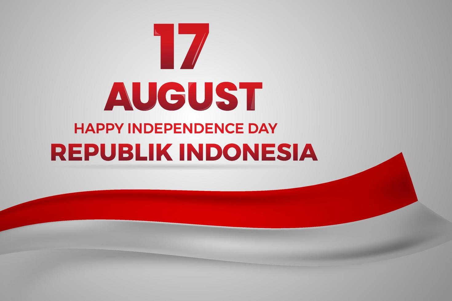 17 de agosto. indonesia feliz día de la independencia. perfecto para tarjetas de felicitación, pancartas y texturas vector