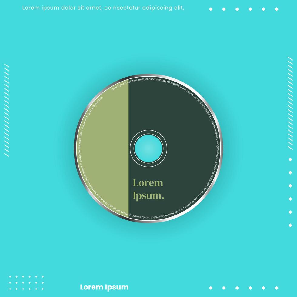 Cd cover design template. Abstract background Vector illustration.