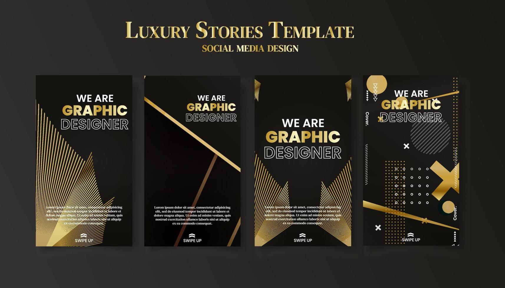 Luxury editable template for social networks stories, vector illustration. Design backgrounds for social media.