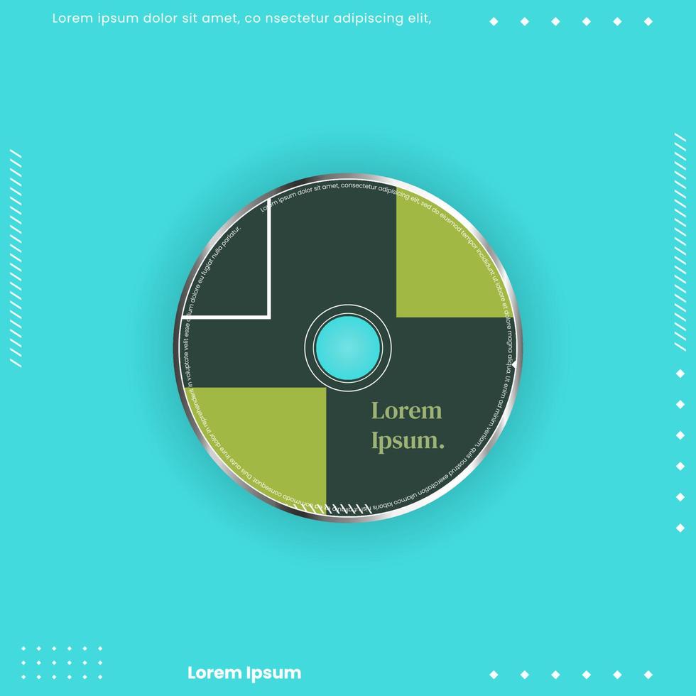 Cd cover design template. Abstract background Vector illustration.