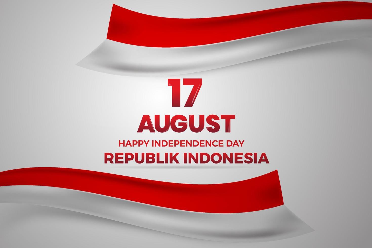 17 de agosto. indonesia feliz día de la independencia. perfecto para tarjetas de felicitación, pancartas y texturas vector