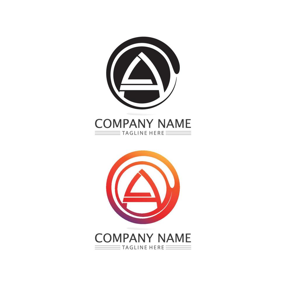 A Letter Logo and font vector icon and identity
