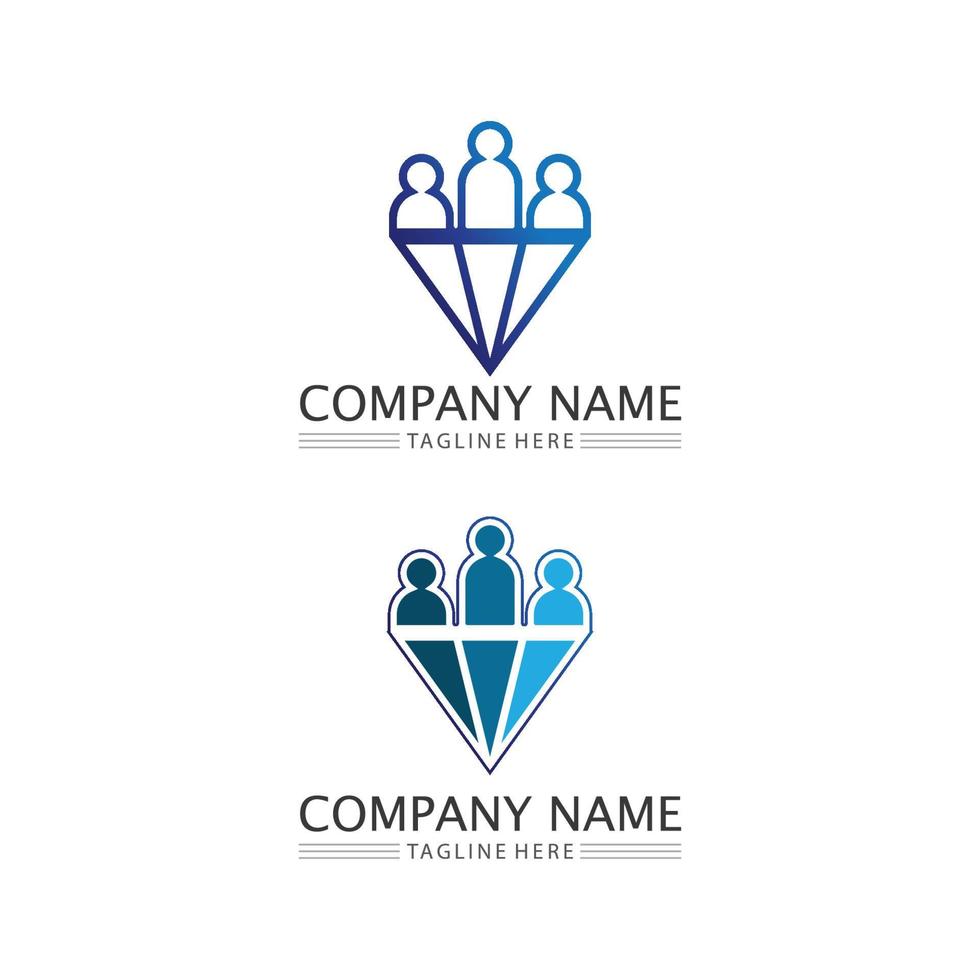 People logo, Team, Succes people work, Group and Community, Group Company and Business logo vector and design Care, Family icon Succes logo