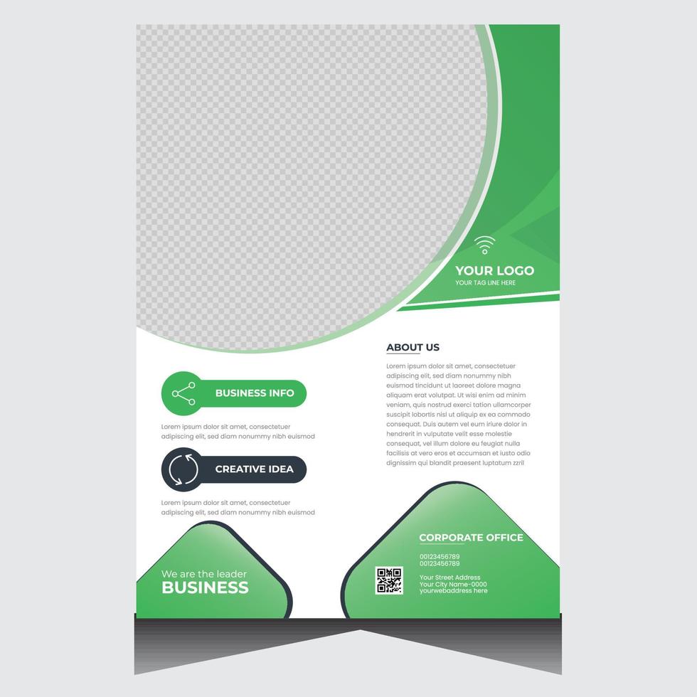 Creative promotional modern business flyer design template vector