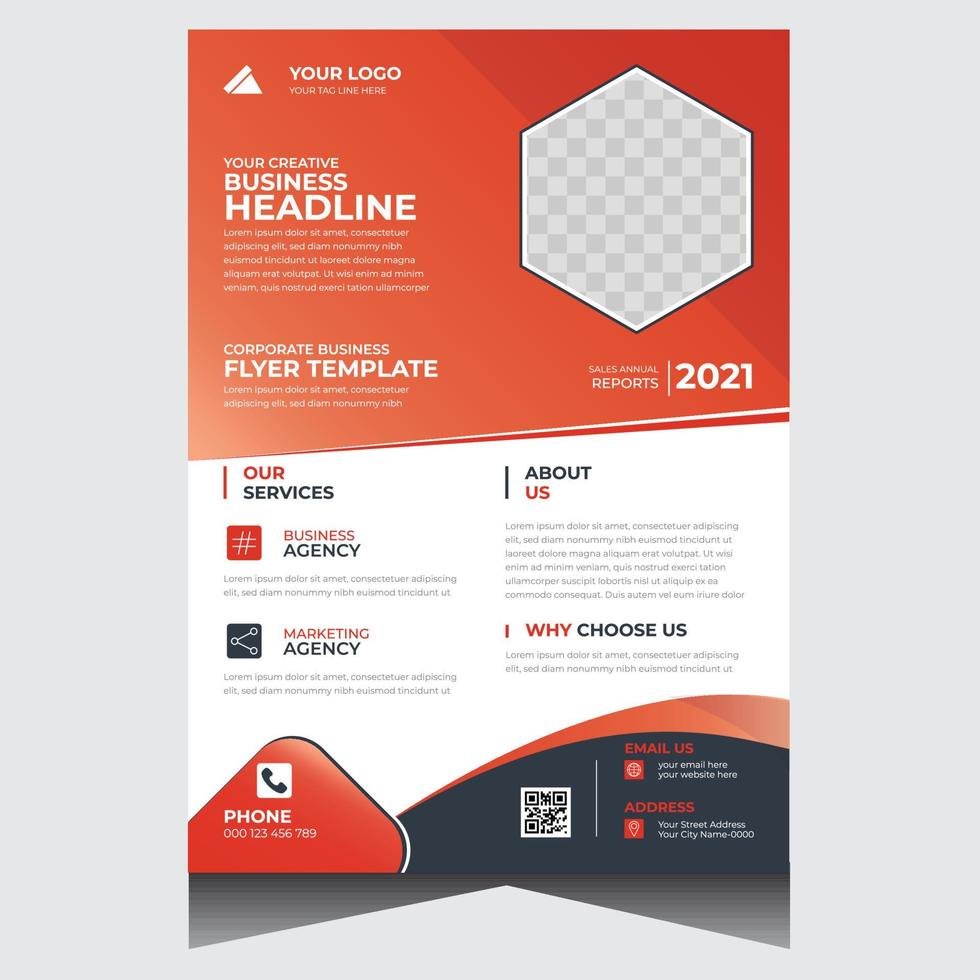 Creative promotional modern business flyer design template vector