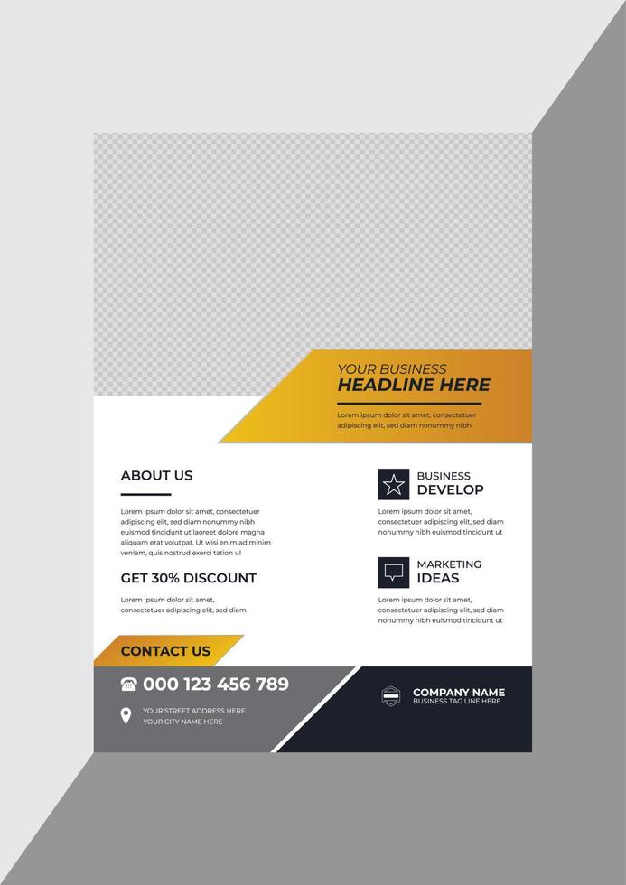 Creative modern business flyer design template vector