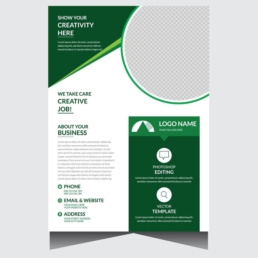 Promotional business flyer design template vector