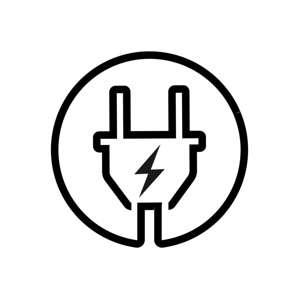 Symbol for electric charging, flat design vector