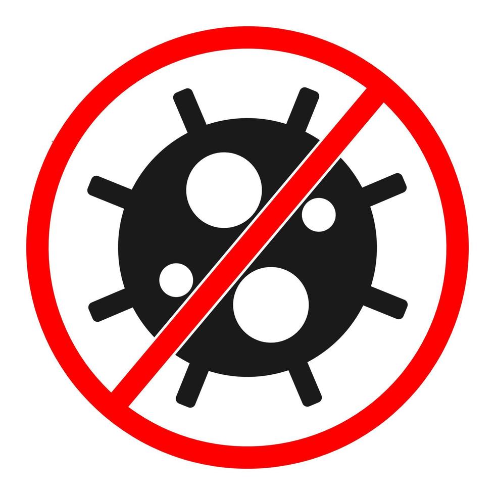 Stop Covid-19 Sign or Symbol, vector Illustration concept coronavirus.