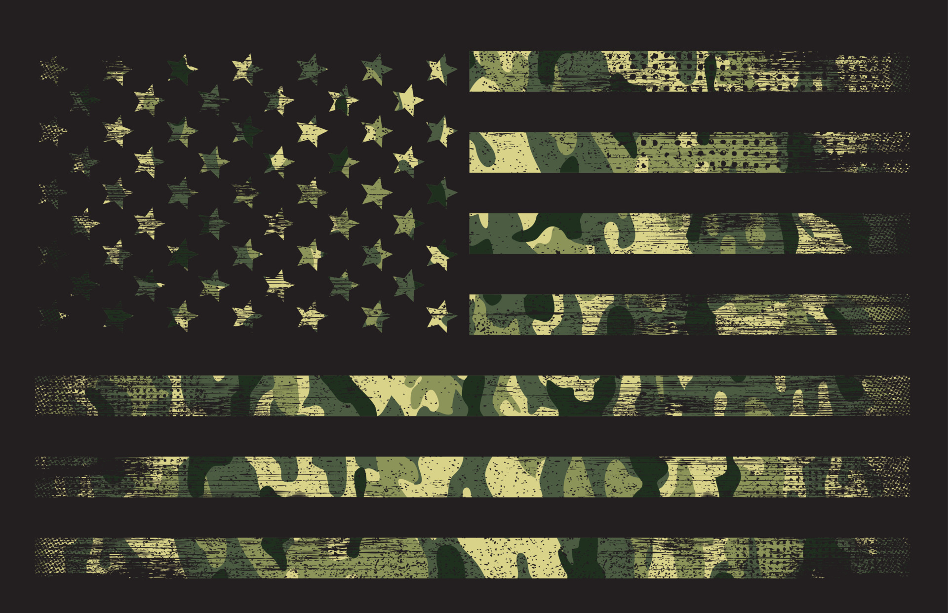 american flag with green camo background 3573417 Vector Art at Vecteezy