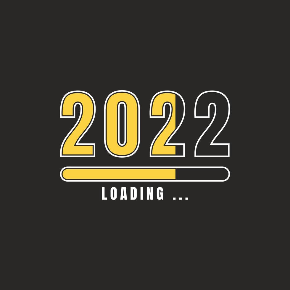 Loading happy new 2022 year 1 vector