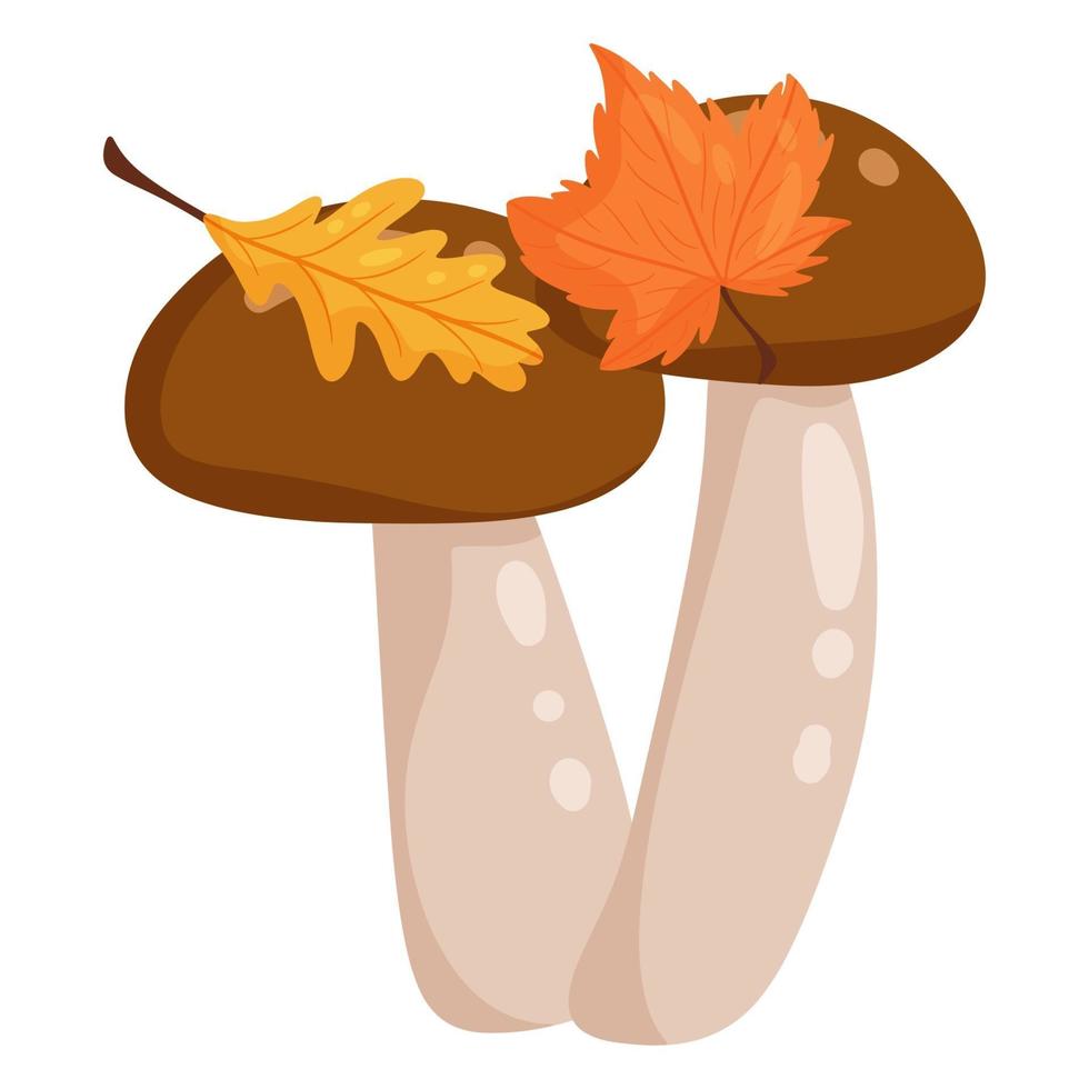 Mushroom. Element of autumn design. Vector cartoon style