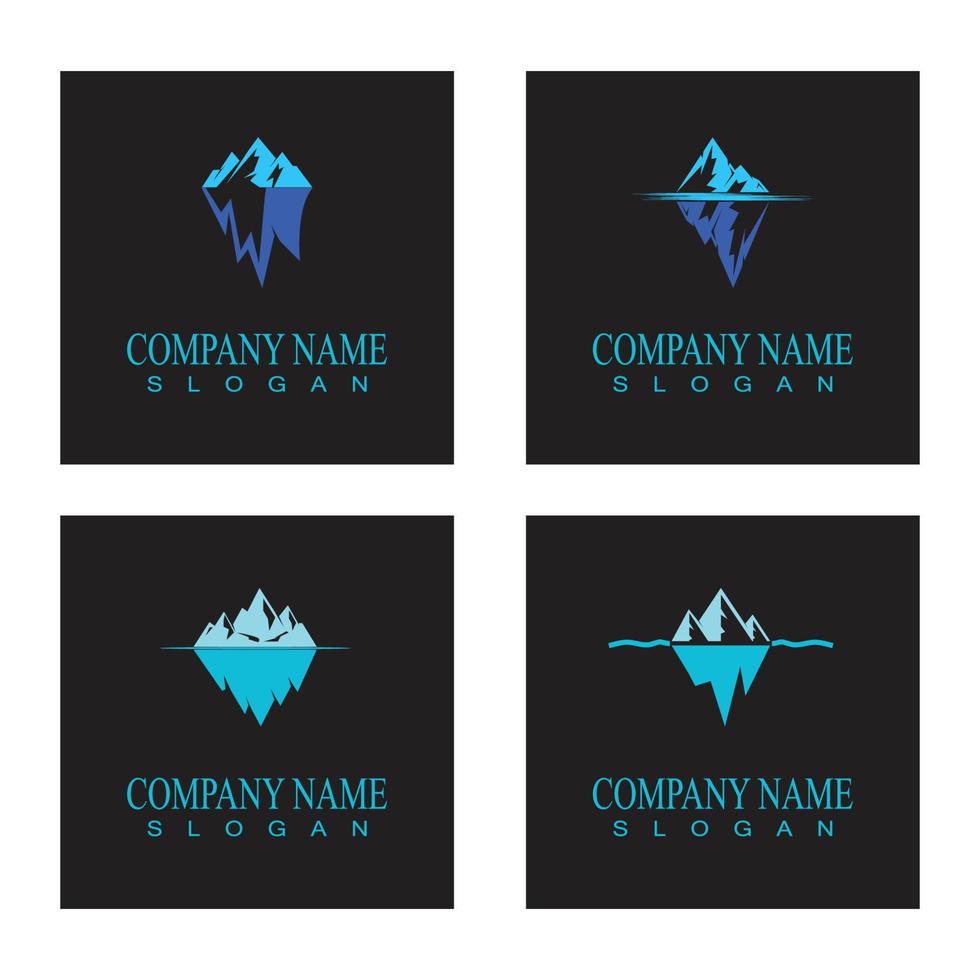 Ice berg Logo Template vector symbol nature