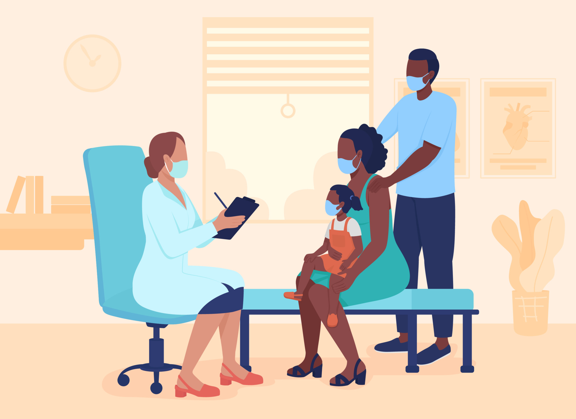 Medical consultation flat color vector illustration. Family meeting general practitioner. Clinical appointment. Doctor with patients 2D cartoon characters with interior on background 3573771 Vector Art at Vecteezy Medical consultation flat color vector illustration. Family meeting general practitioner. Clinical appointment. Doctor with patients 2D cartoon characters with interior on background 3573771 Vector Art at Vecteezy