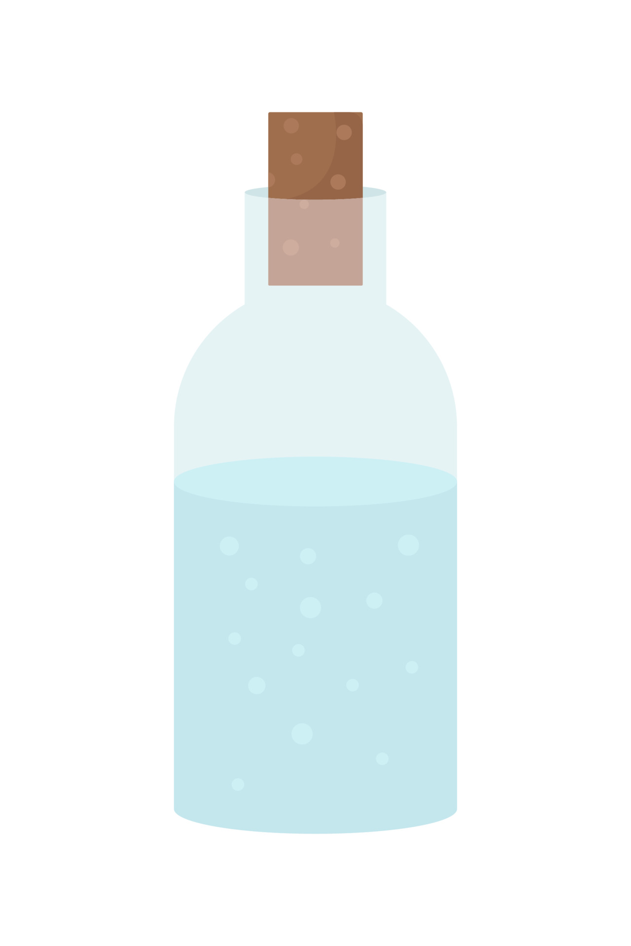 Glass bottle wirh water semi flat color vector object. Full realistic item  on white. Liquid for refreshment isolated modern cartoon style illustration  for graphic design and animation 3573774 Vector Art at Vecteezy