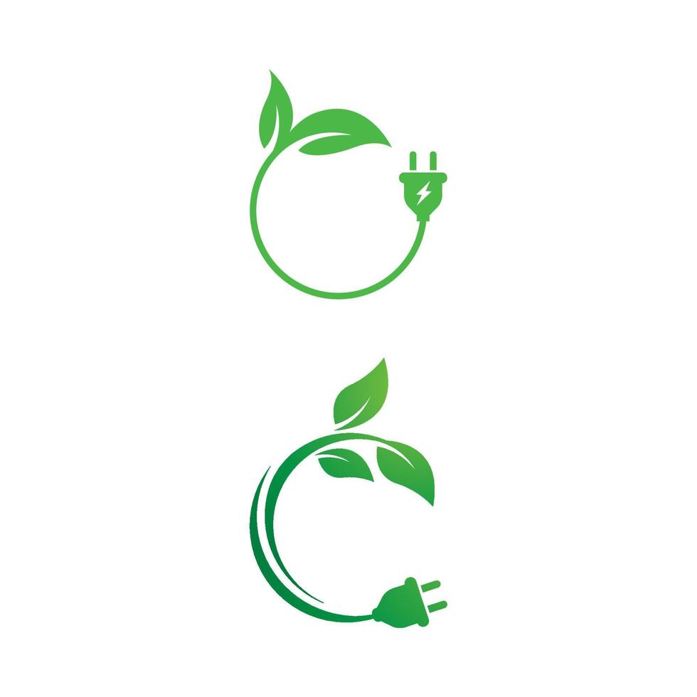 Eco power Vector icon design illustration