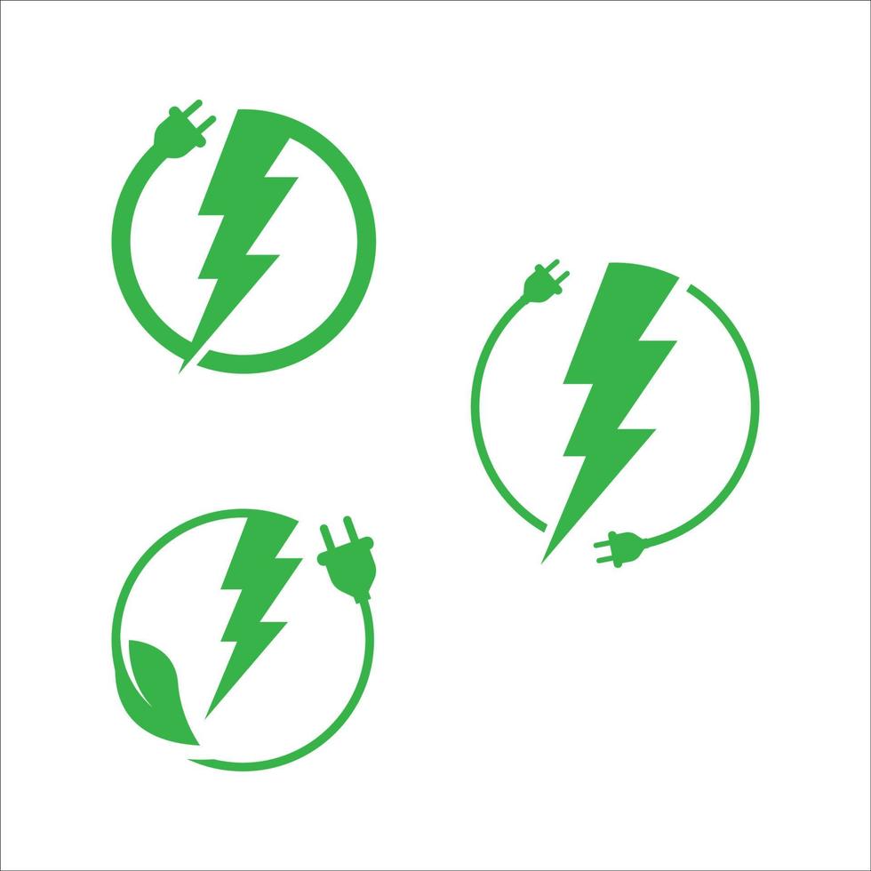 Eco power Vector icon design illustration