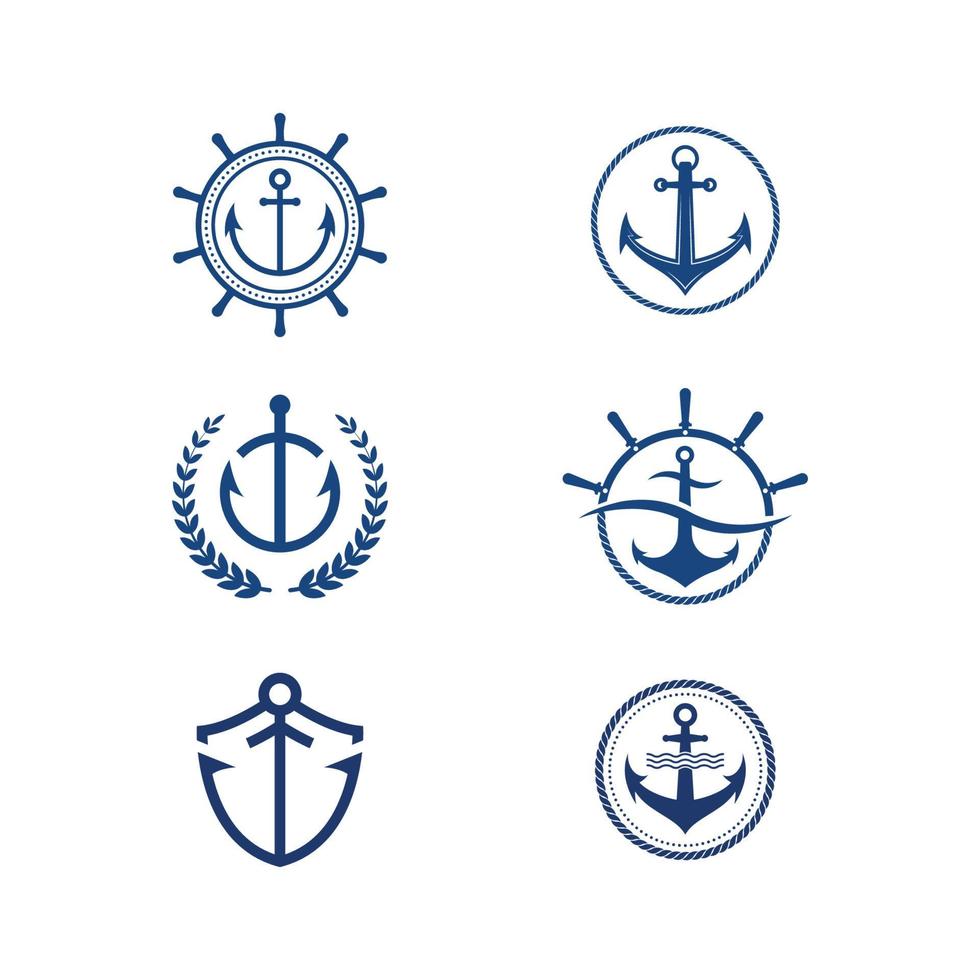 Anchor icon Logo Template vector