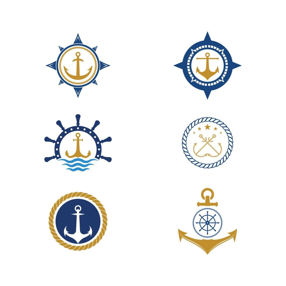 Anchor icon Logo Template vector