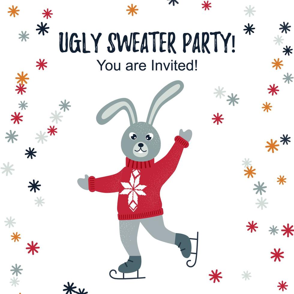 Ugly sweater party design vector