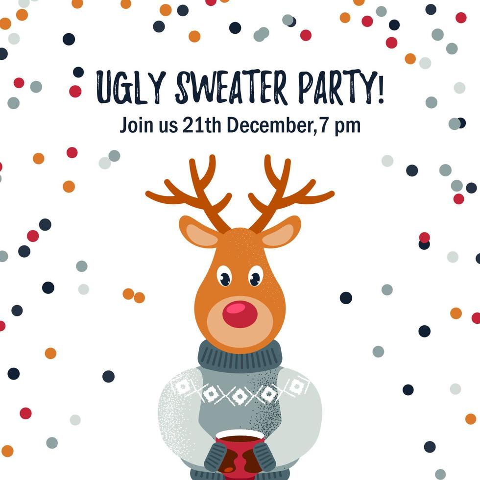 Ugly sweater party design vector
