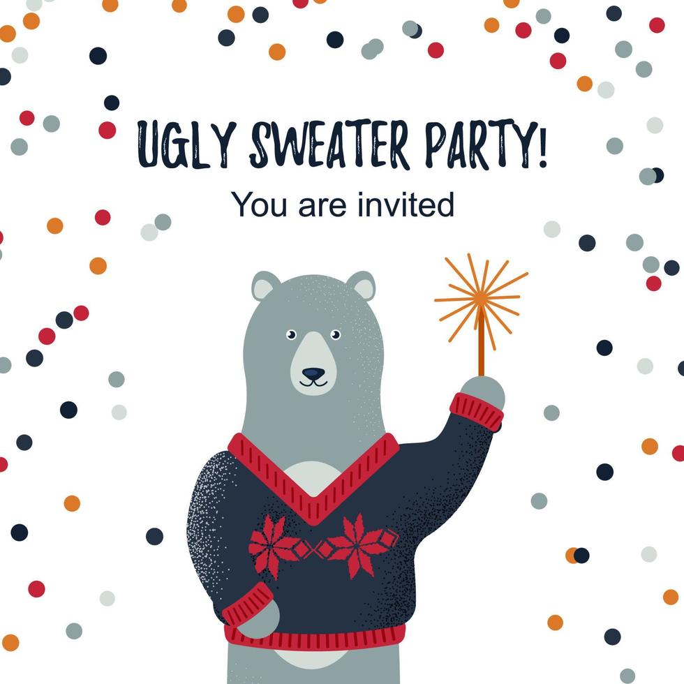 Ugly sweater party design vector