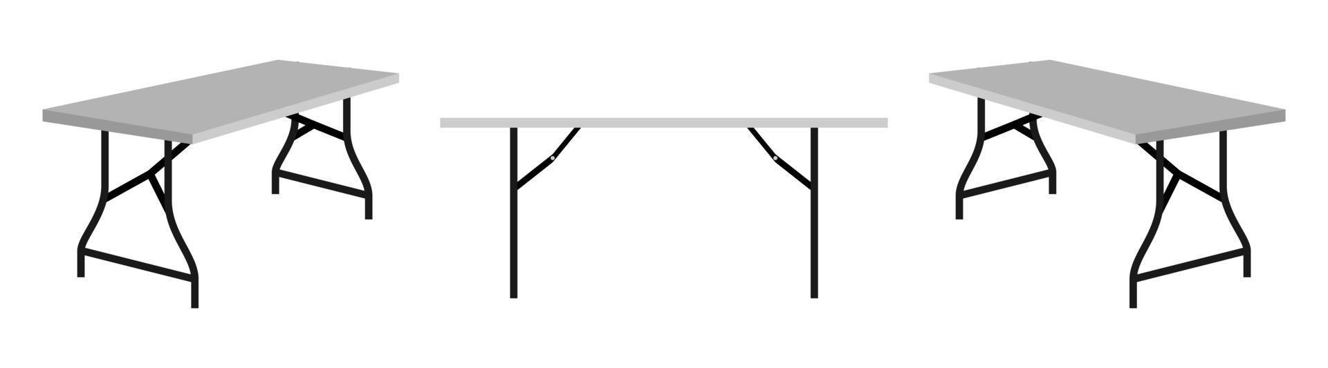 Modern cute beautiful home office foldable table for freelancer isolated on white background vector