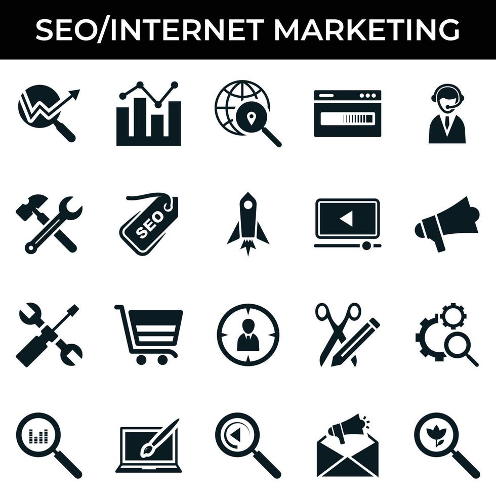Internet Marketing Icon Set vector