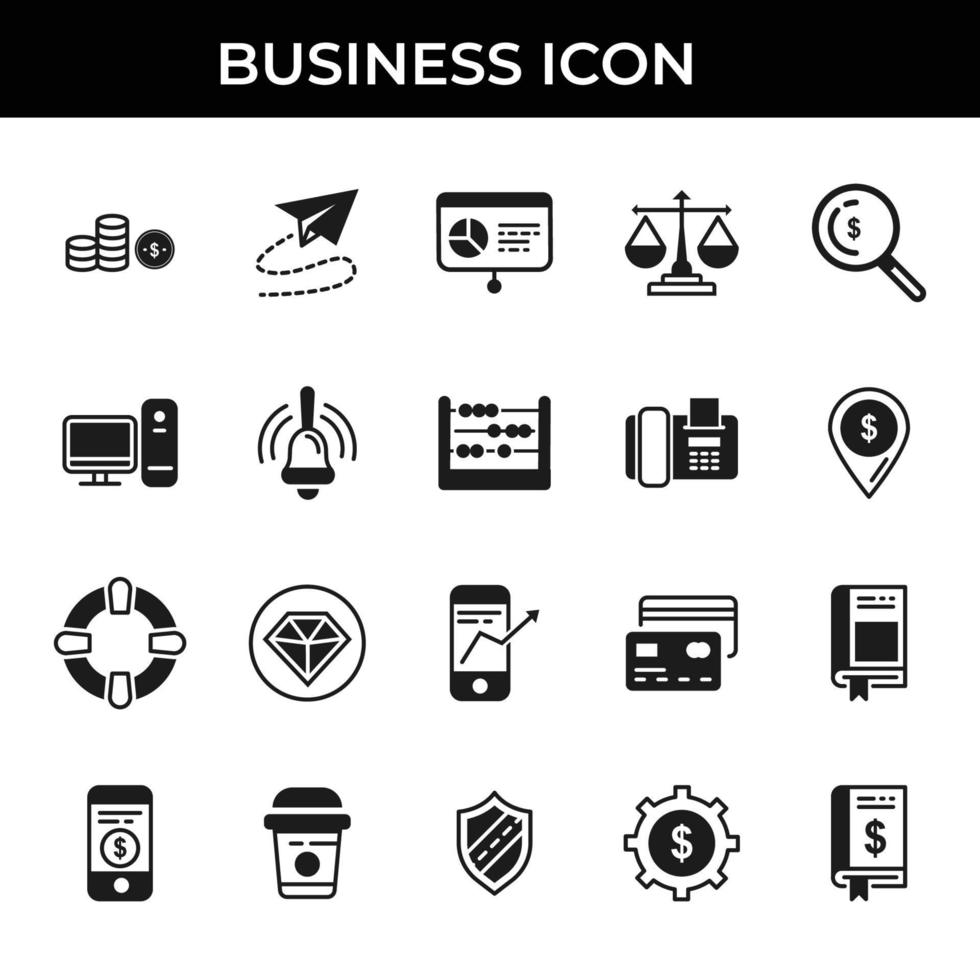 Business Icon Set Vector