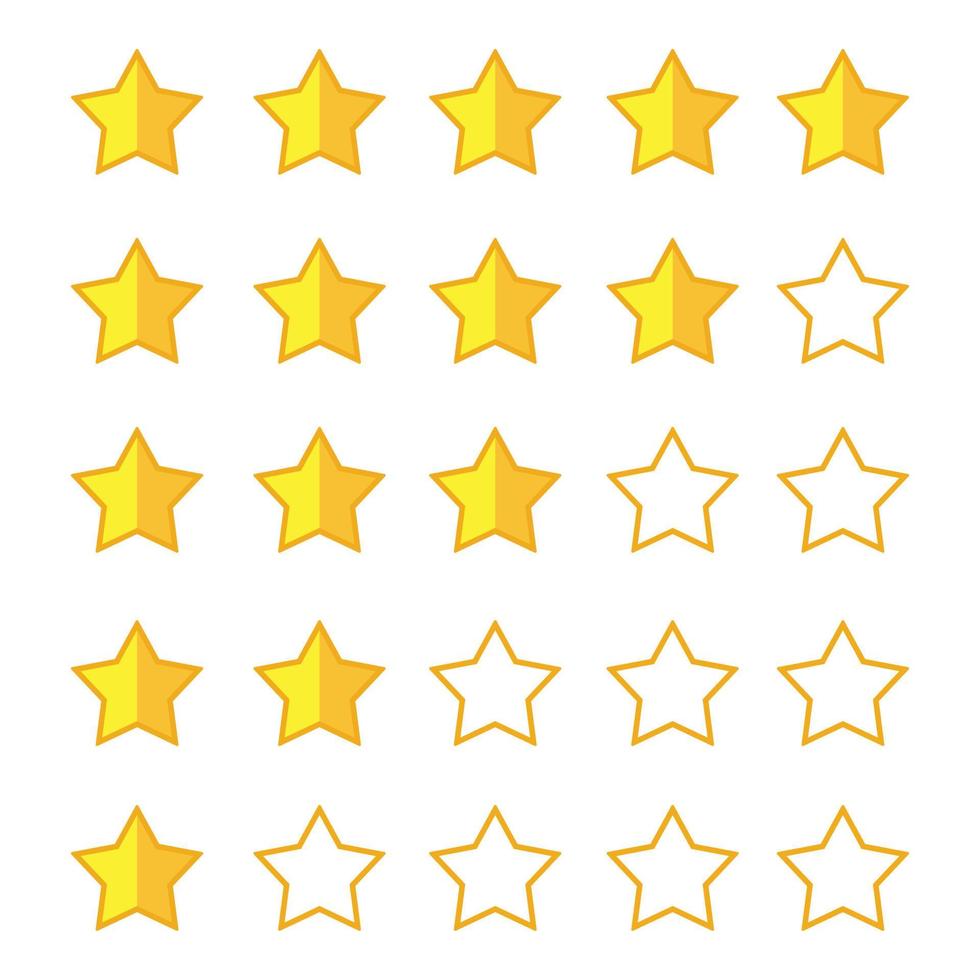 5 Star Rating Icon Vector Illustration