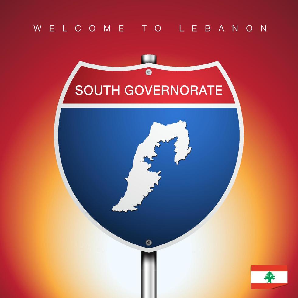 The City label and map of LEBANON In American Signs Style vector