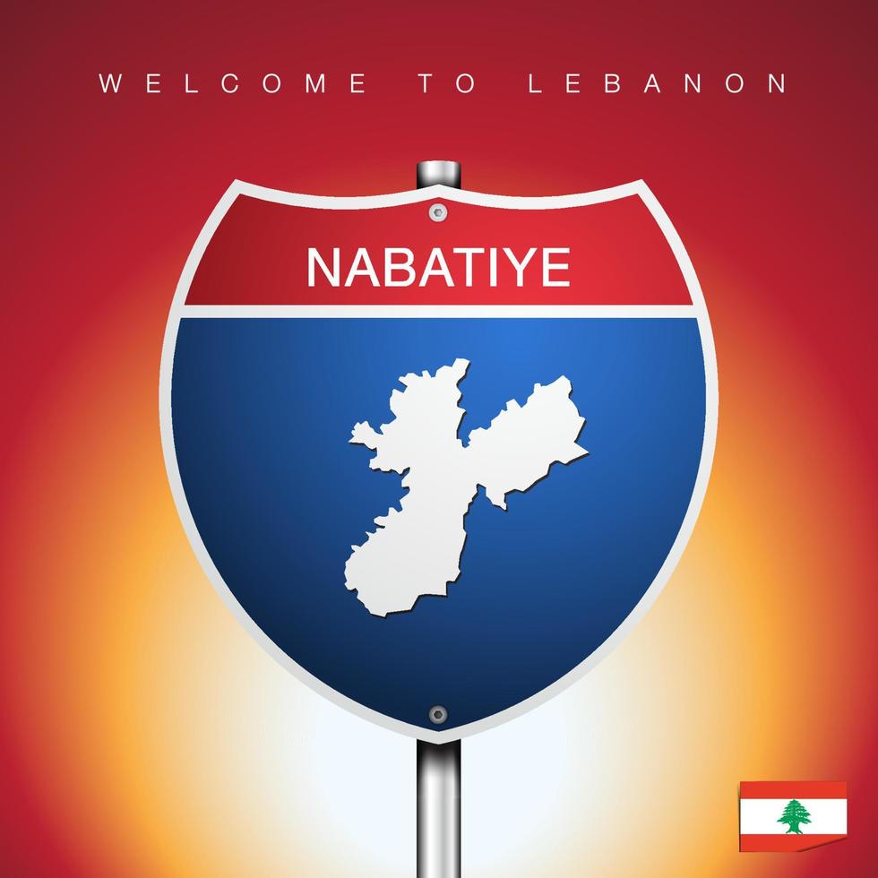 The City label and map of LEBANON In American Signs Style vector